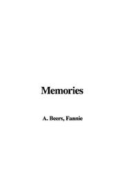 Front cover of Memories by Fannie A. Beers