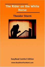 Front cover of The rider on the white horse by Theodor Storm