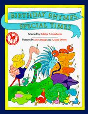 Front cover of Birthday Rhymes, Special Times by Bobbye S. Goldstein