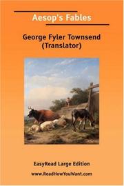 Front cover of Aesop's Fables by George Fyler Townse (Translator)