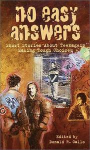 Front cover of No Easy Answers by Donald R. Gallo