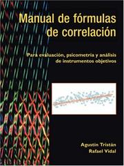 Front cover of Manual de Fórmulas de Correlación by Agustín Tristán