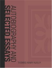 Cover of Autobiography and Selected Essays by Thomas Henry Huxley