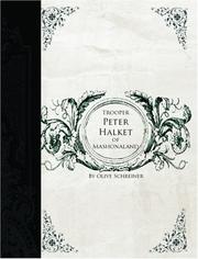Cover of Trooper Peter Halket of Mashonaland by Olive Schreiner