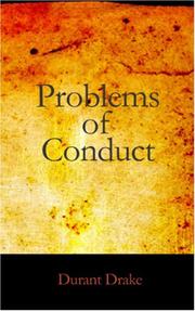 Front cover of Problems of Conduct by Durant Drake