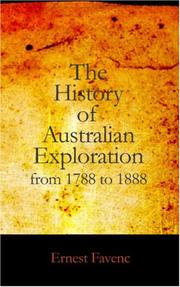 Cover of The History of Australian Exploration from 1788 to 1888 by Ernest Favenc