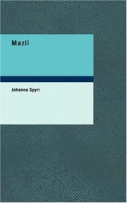 Cover of Mäzli by Spyri, Johanna