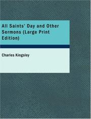 Front cover of All Saints' Day and Other Sermons by Charles Kingsley