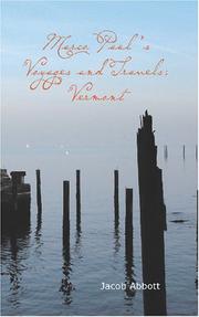 Front cover of Marco Paul\'s Voyages and Travels; Vermont by Jacob Abbott