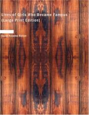 Cover of Lives of girls who became famous by Sarah Knowles Bolton