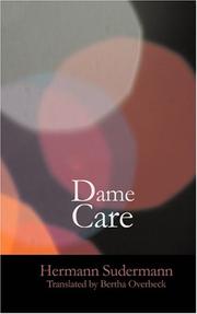 Cover of Dame Care by Hermann Sudermann