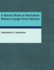 Front cover of A Source Book of Australian History by Gwendolen H. Swinburne