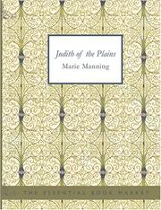 Front cover of Judith of the Plains by Marie Manning