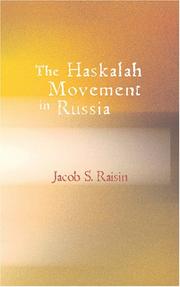 Front cover of The Haskalah Movement in Russia by Raisin, Jacob S.