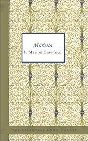 Front cover of Marietta by Francis Marion Crawford