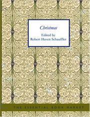 Cover of Christmas by Schauffler, Robert Haven