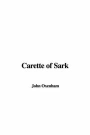 Front cover of Carette of Sark by Oxenham, John