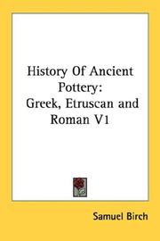 Front cover of History of ancient pottery by Samuel Birch
