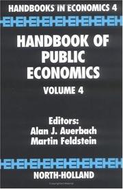 Front cover of Handbook of Public Economics by Alan J. Auerbach