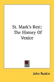 Cover of St. Mark's rest by John Ruskin