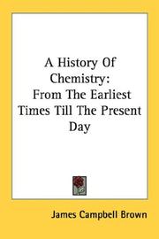 Cover of A History Of Chemistry by James Campbell Brown