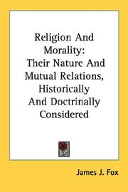 Cover of Religion And Morality by James J. Fox