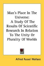 Front cover of Man's place in the universe by Alfred Russel Wallace