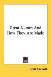 Front cover of Great names and how they are made by Thoda Cocroft