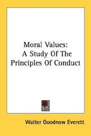 Cover of Moral Values by Walter Goodnow Everett
