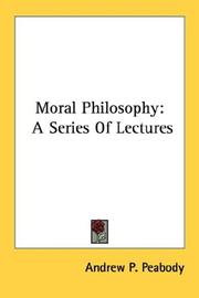 Cover of Moral Philosophy by Andrew P. Peabody