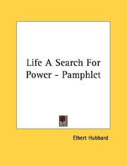 Cover of Life A Search For Power - Pamphlet by Elbert Hubbard