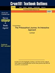 Cover of Outlines & Highlights for The Philosophical Journey: An Interactive Approach  by Lawhead, ISBN by Cram101 Textbook Reviews Staff