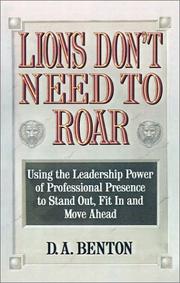 Cover of Lions don't need to roar by D. A. Benton