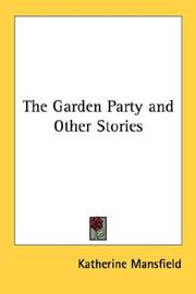 Cover of The Garden Party and other stories by Katherine Mansfield