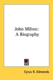 Cover of John Milton by Cyrus R. Edmonds