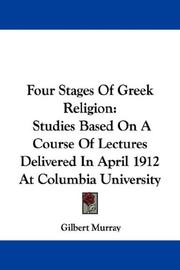 Front cover of Four Stages Of Greek Religion by Gilbert Murray