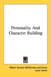 Front cover of Personality And Character Building by Robert Stewart McElhinney