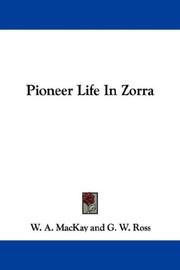 Front cover of Pioneer life in Zorra by W. A. MacKay