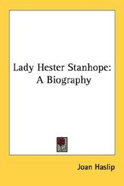 Cover of Lady Hester Stanhope by Joan Haslip