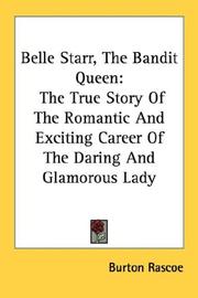 Front cover of Belle Starr, "the Bandit Queen," by Burton Rascoe