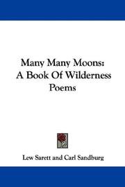 Cover of Many many moons by Lew Sarett