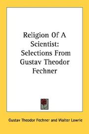 Cover of Religion of a scientist by Gustav Theodor Fechner