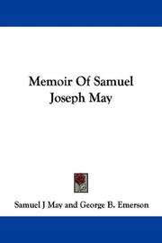 Front cover of Memoir Of Samuel Joseph May by Samuel J. May