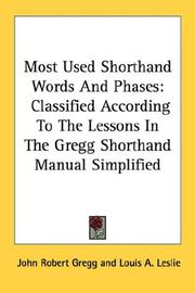Front cover of Most Used Shorthand Words And Phases by John Robert Gregg