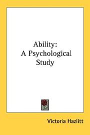 Cover of Ability by Victoria Hazlitt