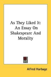 Cover of As they liked it by Alfred Harbage