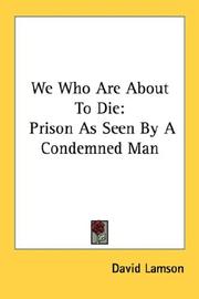 Front cover of We who are about to die by David Lamson