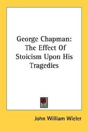 Cover of George Chapman by John William Wieler