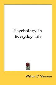 Front cover of Psychology in everyday life by Walter C. Varnum