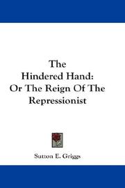 Cover of The Hindered Hand by Sutton E. Griggs